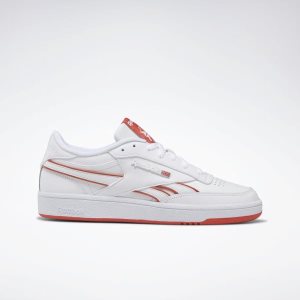 Reebok Club C Revenge Plus Turnschuhe Damen - Weiß/Rosa/Weiß - DE 814-CHX